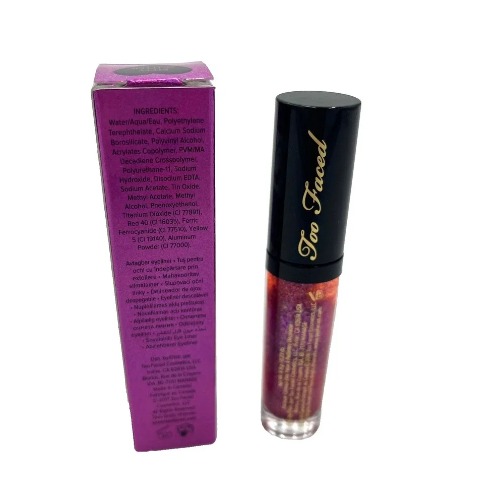 Too Faced Glitter Pop Peel Off Eyeliner Kitty Glitter 0.23 oz / 6.5g New